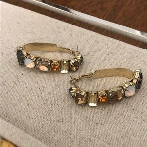 Jeweled hoop earrings